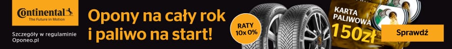 Kup komplet opon całorocznych AllSeasonContact i AllSeasonContact 2 marki Continental i otrzymaj kartę paliwową o wartości 100zł lub 150zł oraz skorzystaj z rat 0%