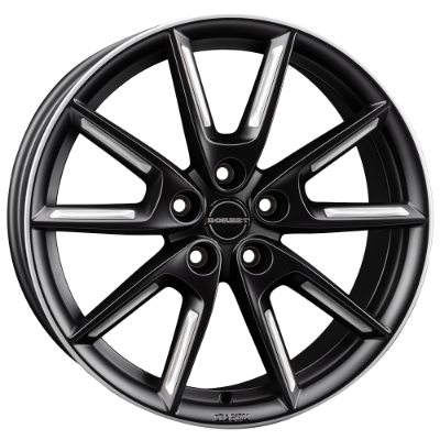 Borbet LX18 black silver spoke rim 8,00x18 5x108,00 ET45,00