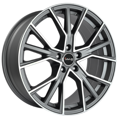 AVUS Racing AF18 - Matt Anthracite Polished 8,00x18 5x112,00 ET28,00