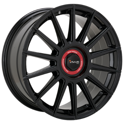 AVUS Racing AC-M09 - Black Red 8,00x18 5x112,00 / 5x120,00 ET30,00