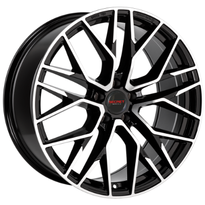 SECRET WHEELS SW4 Black Polished 7,50x17 5x108,00 ET45,00