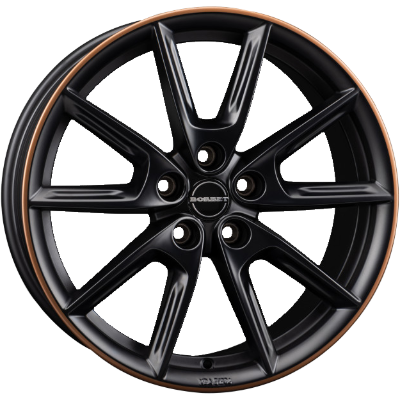 Borbet LX18 black matt rim copper 8,00x18 5x112,00 ET40,00