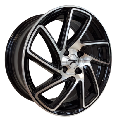 Threeface Cristina Black Polished 6,50x15 4x100,00 ET35,00