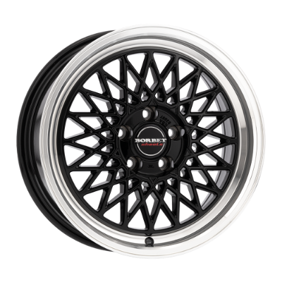Borbet B black rim polished 7,00x17 4x108,00 ET38,00