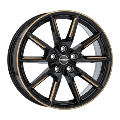 Borbet LX18 black gold spoke rim 8,00x18 5x114,30 ET40,00